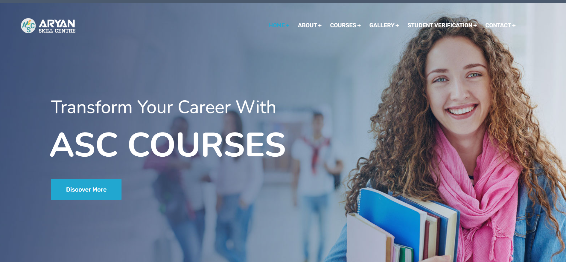 Aryan Skill Centre website